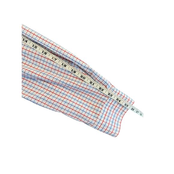 Saddlebred Men’s Classic Fit Button Down Shirt L Plaid Long Sleeve Casual Work - Picture 9 of 10